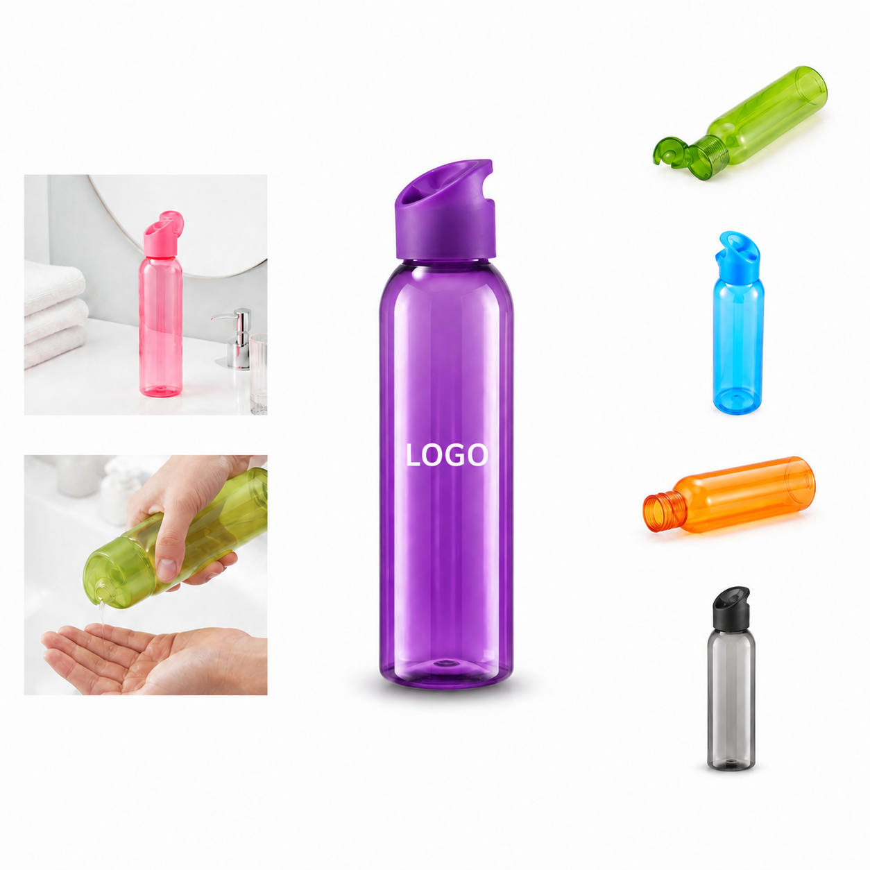22 oz Leak-Proof Twist-Handle Water Bottle