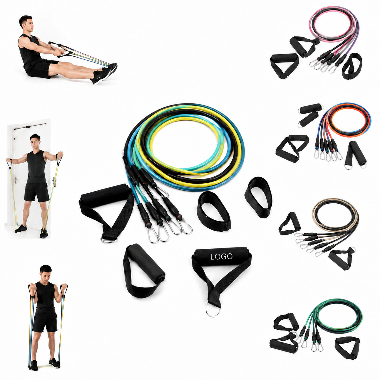 PET Multi-Level Latex Resistance Bands Set