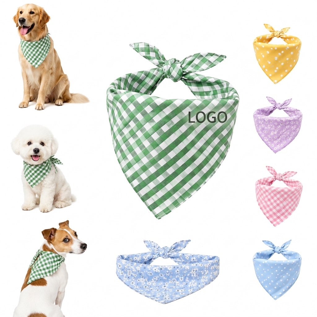 Classic Plaid Adjustable Pet Triangle Bandana