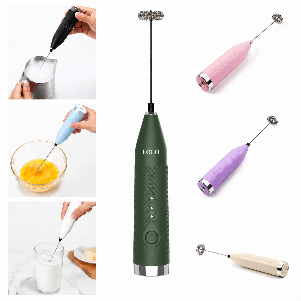 One-Touch Handheld Electric Milk Frother