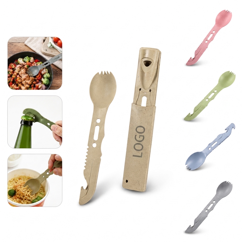 Stainless Steel Tactical Survival Multi-Tool Utensil Set
