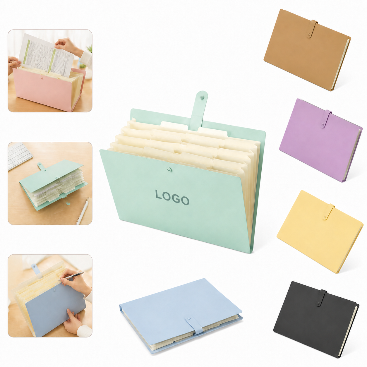 A4 Five-Pocket Expanding File Folder