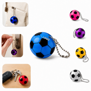 Reflective PVC Football Keychain