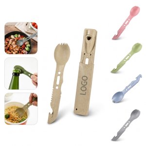Stainless Steel Tactical Survival Multi-Tool Utensil Set