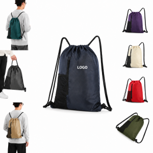 Water-Resistant Drawstring Gym Backpack