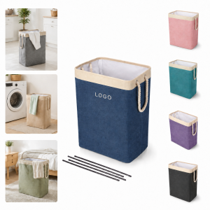 Collapsible Breathable Linen Laundry Basket